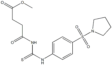 methyl 4-oxo-4-({[4-(1-pyrrolidinylsulfonyl)anilino]carbothioyl}amino)butanoate Struktur