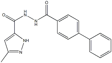 N'-([1,1'-biphenyl]-4-ylcarbonyl)-3-methyl-1H-pyrazole-5-carbohydrazide Struktur