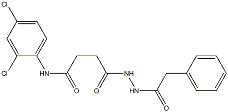 N-(2,4-dichlorophenyl)-4-oxo-4-[2-(2-phenylacetyl)hydrazino]butanamide Struktur