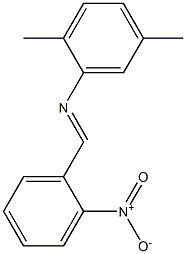 2,5-dimethyl-N-[(E)-(2-nitrophenyl)methylidene]aniline Struktur