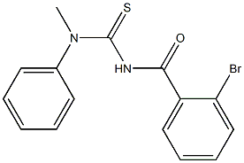 N'-(2-bromobenzoyl)-N-methyl-N-phenylthiourea Struktur