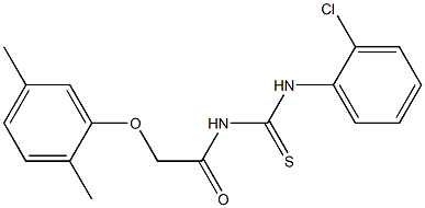 N-(2-chlorophenyl)-N'-[2-(2,5-dimethylphenoxy)acetyl]thiourea Struktur