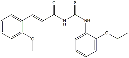 N-(2-ethoxyphenyl)-N'-[(E)-3-(2-methoxyphenyl)-2-propenoyl]thiourea Struktur