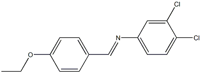 3,4-dichloro-N-[(E)-(4-ethoxyphenyl)methylidene]aniline Struktur