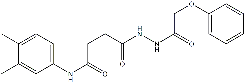 N-(3,4-dimethylphenyl)-4-oxo-4-[2-(2-phenoxyacetyl)hydrazino]butanamide Struktur