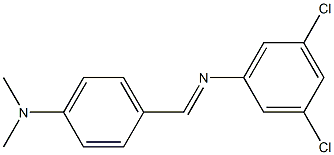 3,5-dichloro-N-{(E)-[4-(dimethylamino)phenyl]methylidene}aniline Struktur