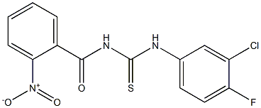 N-(3-chloro-4-fluorophenyl)-N'-(2-nitrobenzoyl)thiourea Struktur