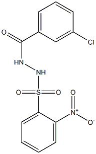 N'-(3-chlorobenzoyl)-2-nitrobenzenesulfonohydrazide Struktur