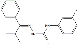 N-(3-methylphenyl)-2-[(E)-2-methyl-1-phenylpropylidene]-1-hydrazinecarbothioamide Struktur