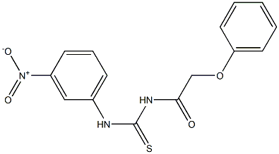 N-(3-nitrophenyl)-N'-(2-phenoxyacetyl)thiourea Struktur