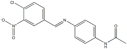 N-(4-{[(E)-(4-chloro-3-nitrophenyl)methylidene]amino}phenyl)acetamide Struktur