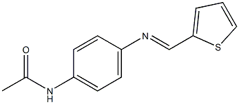 N-(4-{[(E)-2-thienylmethylidene]amino}phenyl)acetamide Struktur