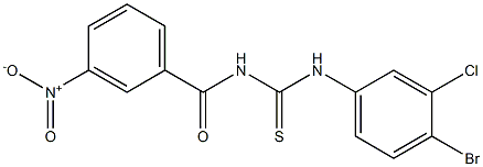 N-(4-bromo-3-chlorophenyl)-N'-(3-nitrobenzoyl)thiourea Struktur