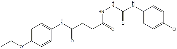 N-(4-chlorophenyl)-2-[4-(4-ethoxyanilino)-4-oxobutanoyl]-1-hydrazinecarboxamide Struktur