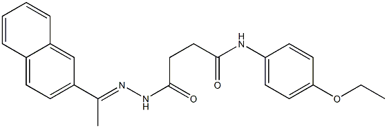 N-(4-ethoxyphenyl)-4-{2-[(E)-1-(2-naphthyl)ethylidene]hydrazino}-4-oxobutanamide Struktur