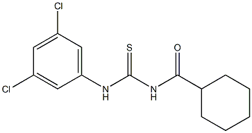 N-(cyclohexylcarbonyl)-N'-(3,5-dichlorophenyl)thiourea Struktur