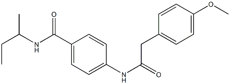 N-(sec-butyl)-4-{[2-(4-methoxyphenyl)acetyl]amino}benzamide Struktur