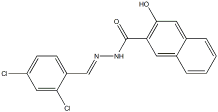 N'-[(E)-(2,4-dichlorophenyl)methylidene]-3-hydroxy-2-naphthohydrazide Struktur