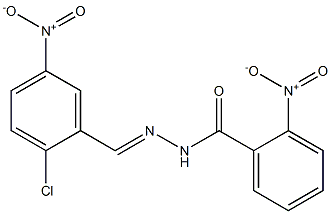 N'-[(E)-(2-chloro-5-nitrophenyl)methylidene]-2-nitrobenzohydrazide Struktur