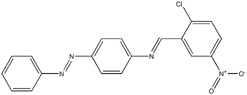 N-[(E)-(2-chloro-5-nitrophenyl)methylidene]-N-{4-[(E)-2-phenyldiazenyl]phenyl}amine Struktur