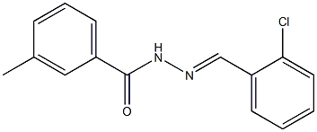 N'-[(E)-(2-chlorophenyl)methylidene]-3-methylbenzohydrazide Struktur