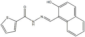 N'-[(E)-(2-hydroxy-1-naphthyl)methylidene]-2-thiophenecarbohydrazide Struktur