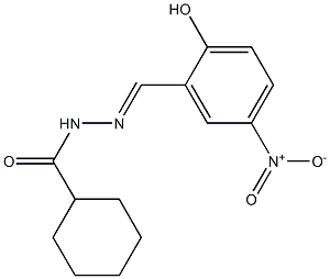 N'-[(E)-(2-hydroxy-5-nitrophenyl)methylidene]cyclohexanecarbohydrazide Struktur