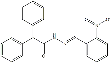 N'-[(E)-(2-nitrophenyl)methylidene]-2,2-diphenylacetohydrazide Struktur