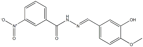 N'-[(E)-(3-hydroxy-4-methoxyphenyl)methylidene]-3-nitrobenzohydrazide Struktur