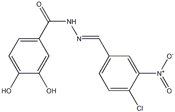 N'-[(E)-(4-chloro-3-nitrophenyl)methylidene]-3,4-dihydroxybenzohydrazide Struktur