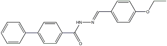 N'-[(E)-(4-ethoxyphenyl)methylidene][1,1'-biphenyl]-4-carbohydrazide Struktur