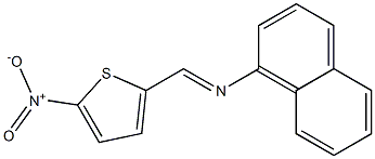 N-(1-naphthyl)-N-[(E)-(5-nitro-2-thienyl)methylidene]amine Struktur