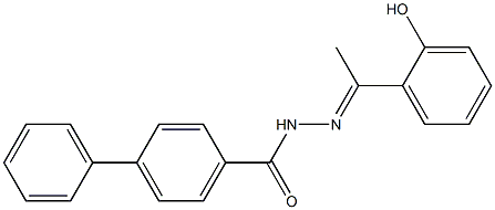 N'-[(E)-1-(2-hydroxyphenyl)ethylidene][1,1'-biphenyl]-4-carbohydrazide Struktur