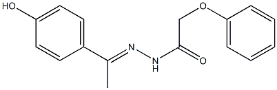 N'-[(E)-1-(4-hydroxyphenyl)ethylidene]-2-phenoxyacetohydrazide Struktur