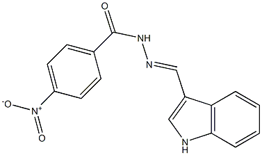 N'-[(E)-1H-indol-3-ylmethylidene]-4-nitrobenzohydrazide Struktur