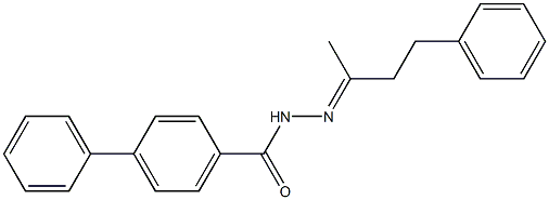 N'-[(E)-1-methyl-3-phenylpropylidene][1,1'-biphenyl]-4-carbohydrazide Struktur