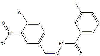 N'-[(Z)-(4-chloro-3-nitrophenyl)methylidene]-3-iodobenzohydrazide Struktur