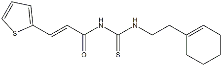 N-[2-(1-cyclohexen-1-yl)ethyl]-N'-[(E)-3-(2-thienyl)-2-propenoyl]thiourea Struktur