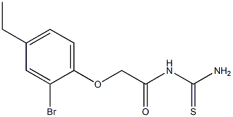 N-[2-(2-bromo-4-ethylphenoxy)acetyl]thiourea Struktur