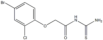 N-[2-(4-bromo-2-chlorophenoxy)acetyl]thiourea Struktur