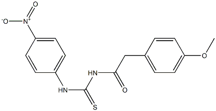 N-[2-(4-methoxyphenyl)acetyl]-N'-(4-nitrophenyl)thiourea Struktur