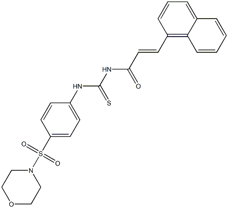 N-[4-(4-morpholinylsulfonyl)phenyl]-N'-[(E)-3-(1-naphthyl)-2-propenoyl]thiourea Struktur