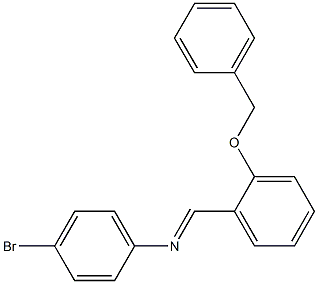 N-{(E)-[2-(benzyloxy)phenyl]methylidene}-N-(4-bromophenyl)amine Struktur