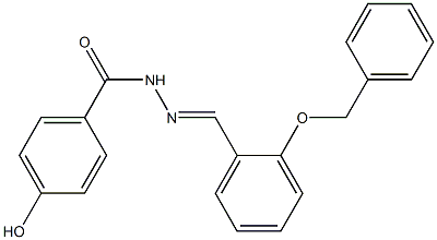 N'-{(E)-[2-(benzyloxy)phenyl]methylidene}-4-hydroxybenzohydrazide Struktur