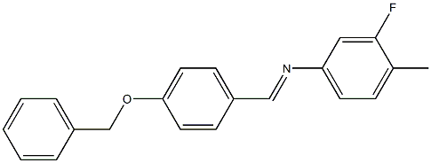 N-{(E)-[4-(benzyloxy)phenyl]methylidene}-N-(3-fluoro-4-methylphenyl)amine Struktur