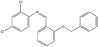 N-{(Z)-[2-(benzyloxy)phenyl]methylidene}-N-(2,4-dichlorophenyl)amine Struktur