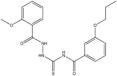 N-{[2-(2-methoxybenzoyl)hydrazino]carbothioyl}-3-propoxybenzamide Struktur