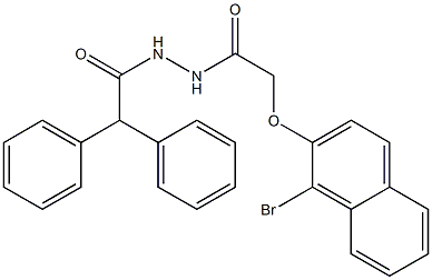 N'-{2-[(1-bromo-2-naphthyl)oxy]acetyl}-2,2-diphenylacetohydrazide Struktur