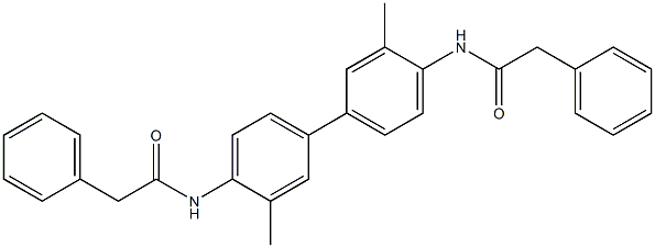 N-{3,3'-dimethyl-4'-[(2-phenylacetyl)amino][1,1'-biphenyl]-4-yl}-2-phenylacetamide Struktur