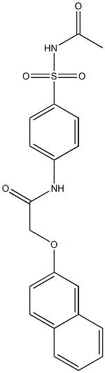 N-{4-[(acetylamino)sulfonyl]phenyl}-2-(2-naphthyloxy)acetamide Struktur